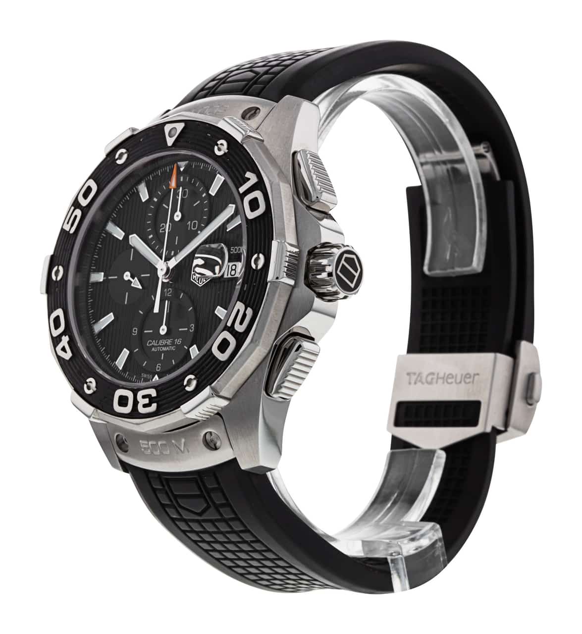 Tag Heuer Aquaracer Black Baton Dial Rubber Strap